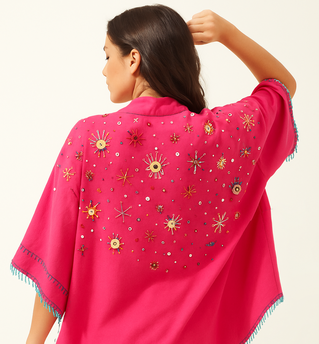 Kimono Ocean Embroidered