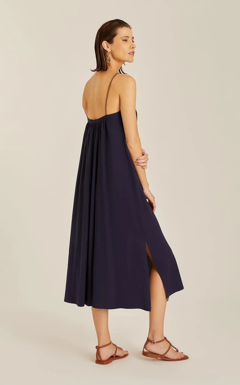 Escuna Leather Strap Dress