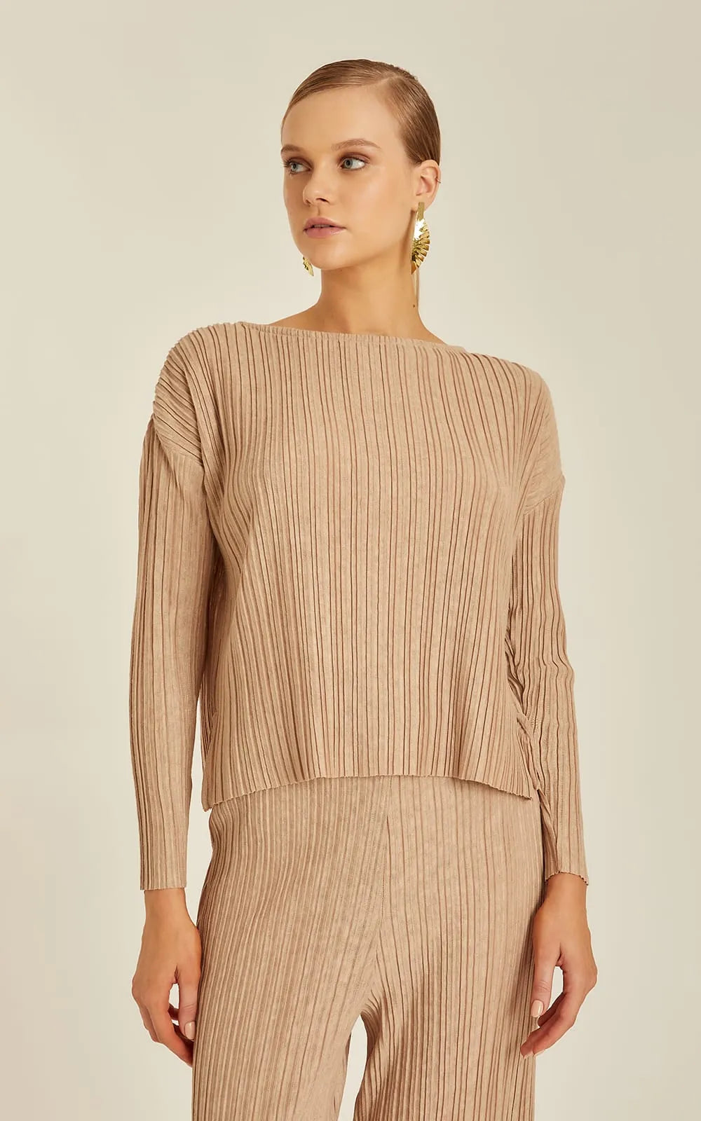 Pleated Rafia Blouse