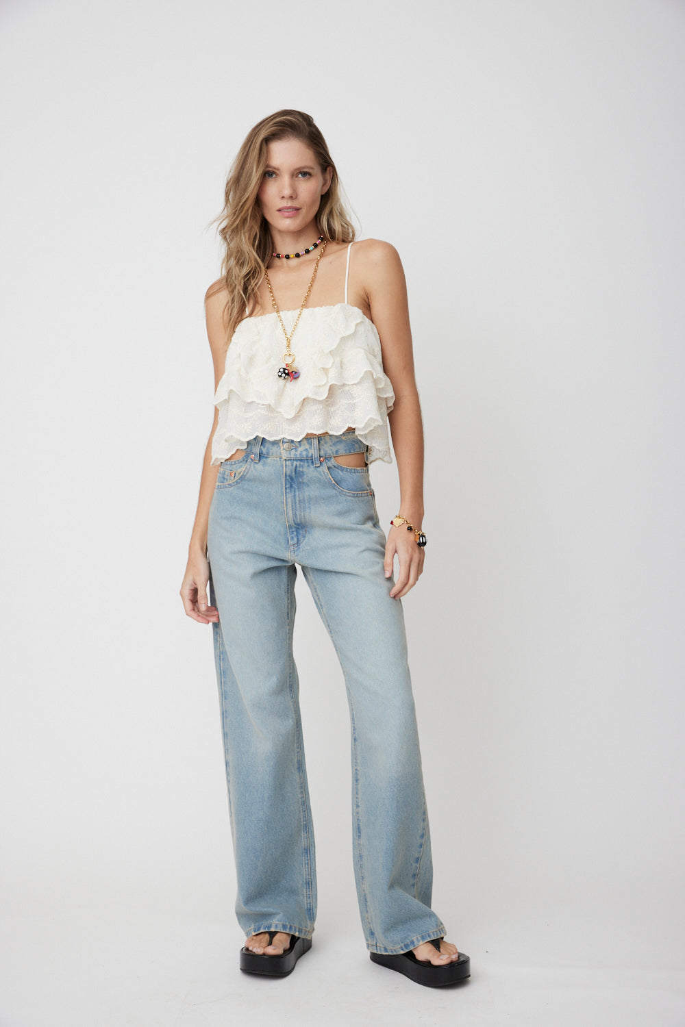 Cut-Out Jeans