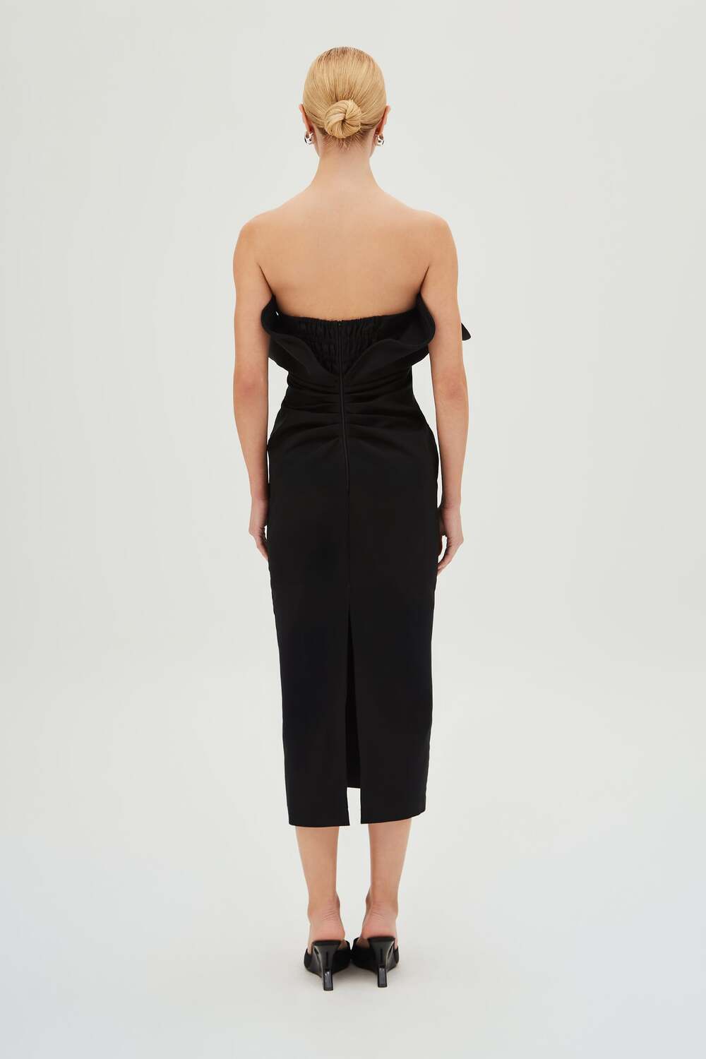 Flower Strapless Midi Dress