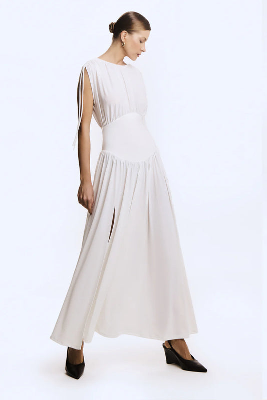 Franzido Waist Maxi Dress