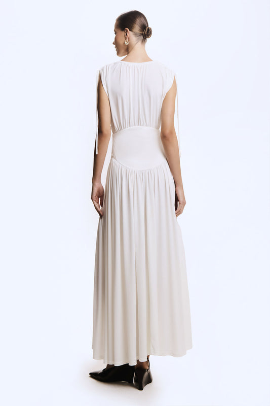 Franzido Waist Maxi Dress