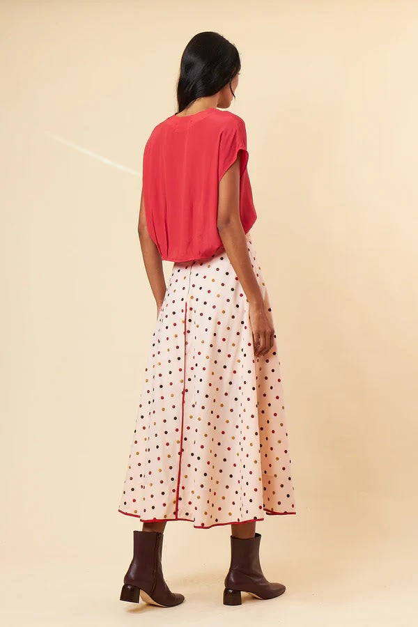 Amabel Polka Dot Midi Skirt