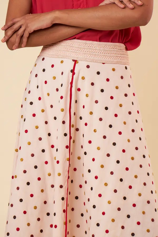 Amabel Polka Dot Midi Skirt