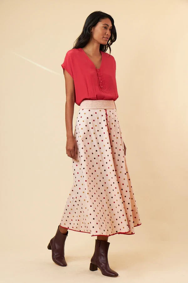 Amabel Polka Dot Midi Skirt