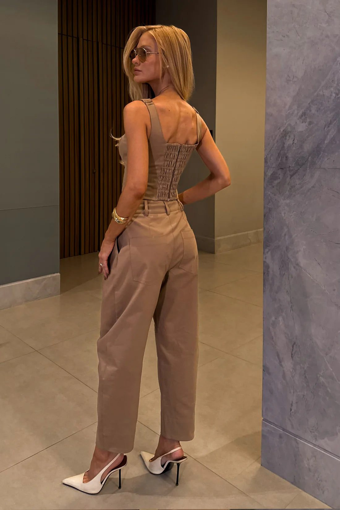 Baggy Structured Pants