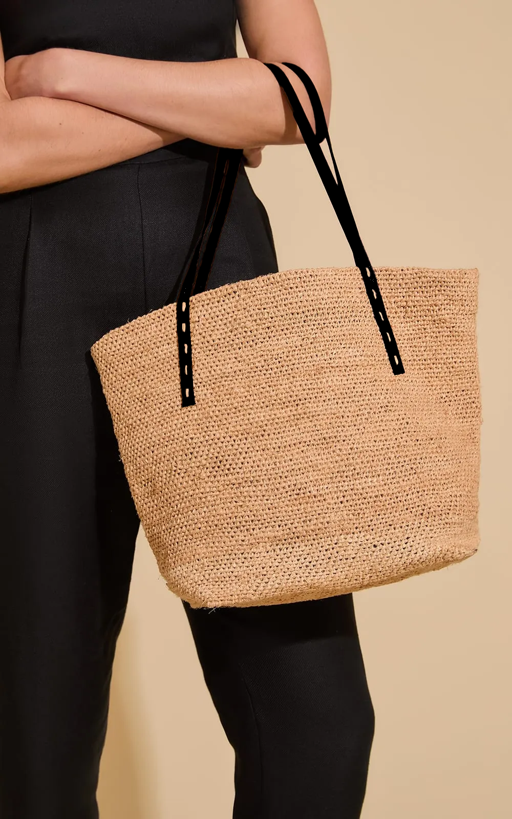 Coroa Natural Rafia Bag