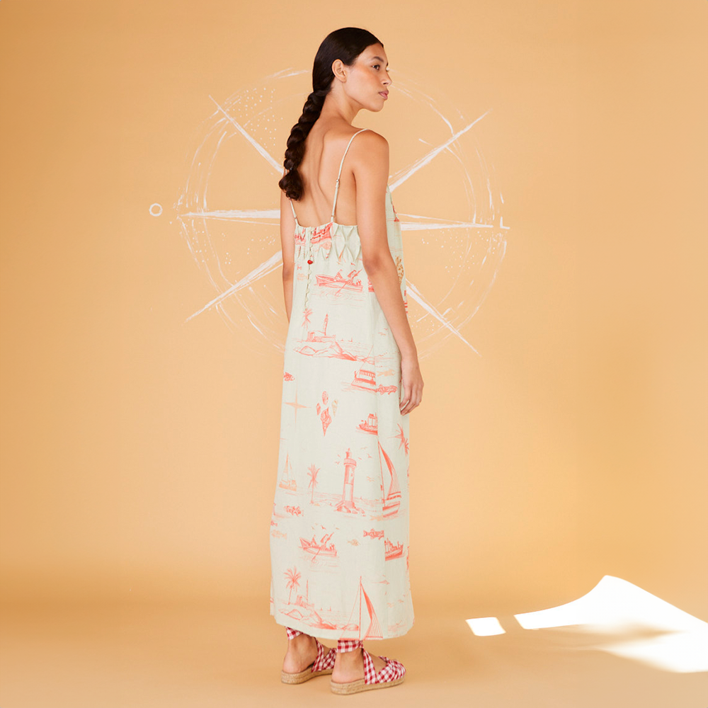 Archel Map Maxi Dress