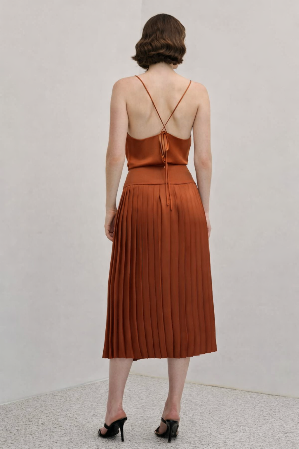 Solis Pleated Midi Skirt