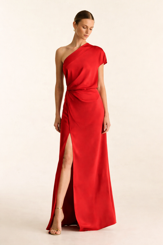 Scarlet Drape Maxi Dress