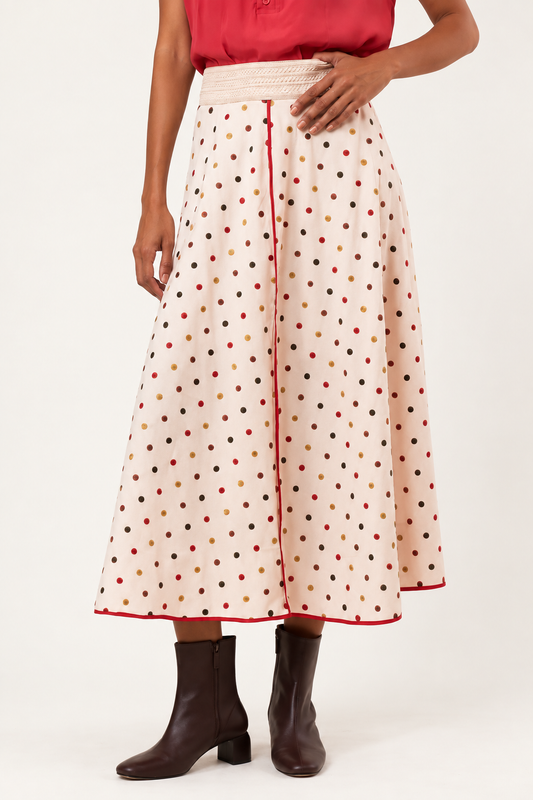 Amabel Polka Dot Midi Skirt