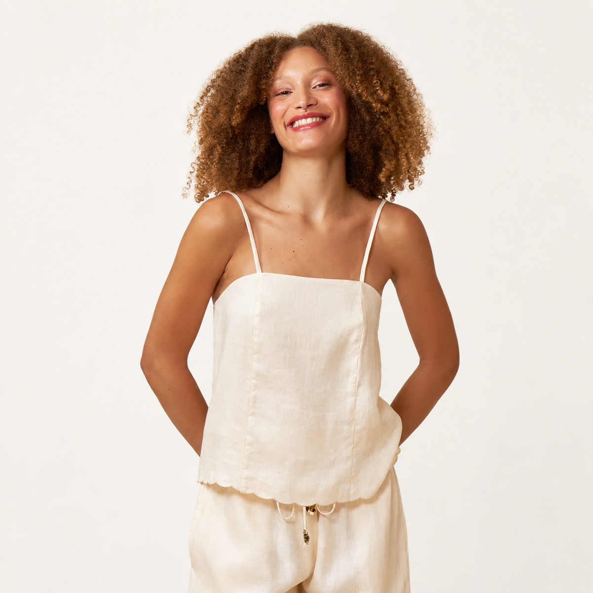 Lina Scalloped Blouse