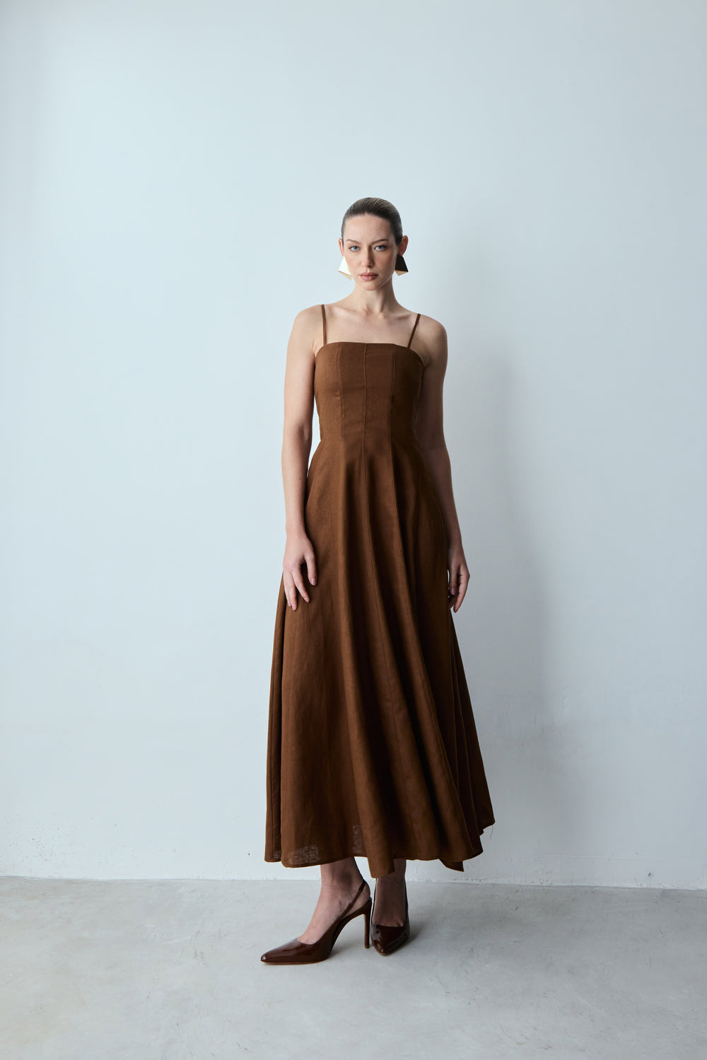 Pespontos Midi Dress