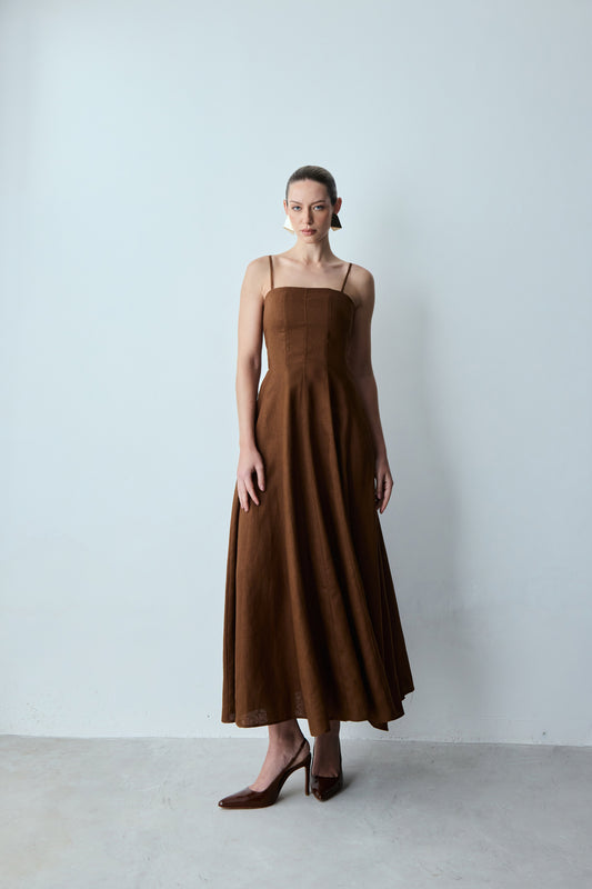 Pespontos Midi Dress