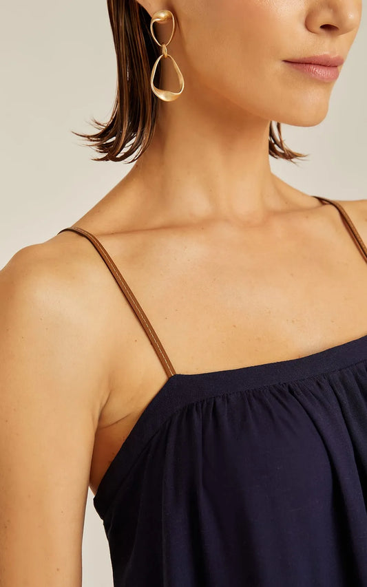 Escuna Leather Strap Dress