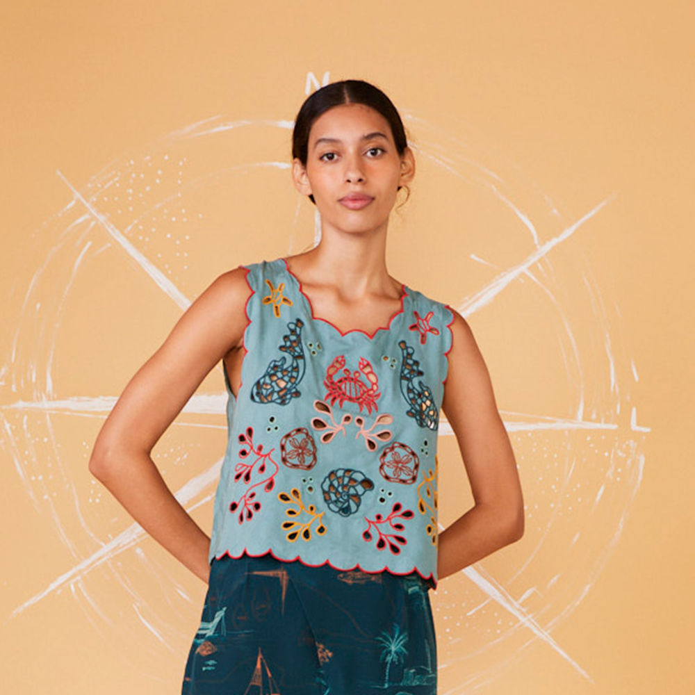 Hatutu Under The Sea Blouse