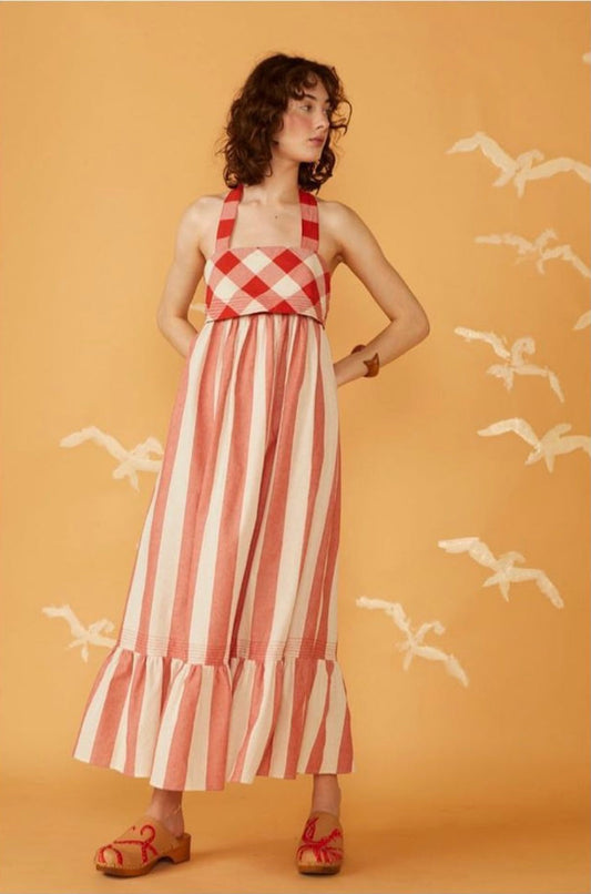 Aurelie Patterns Midi Dress Le Soleil D'été