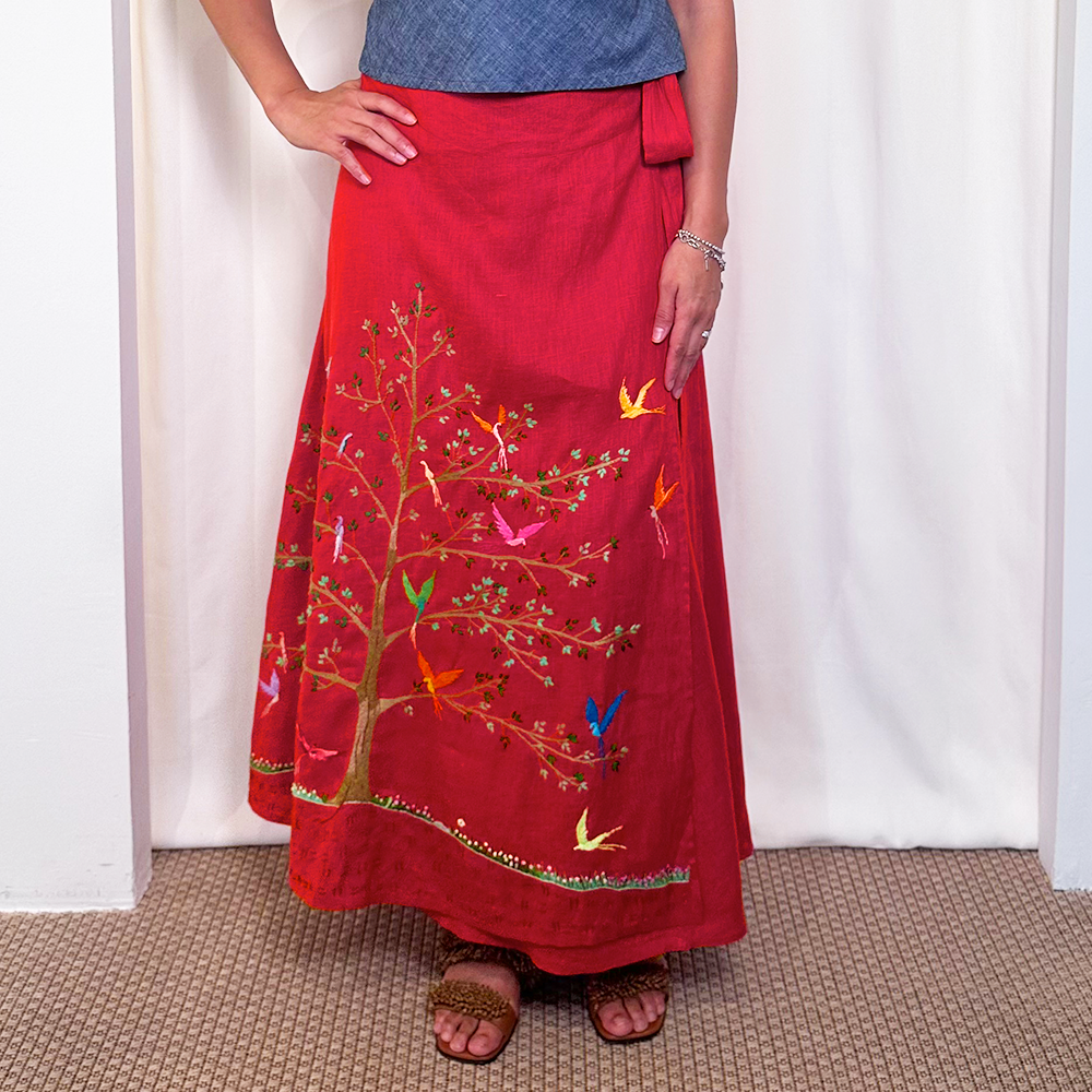 Jaqueline Birds Long Skirt