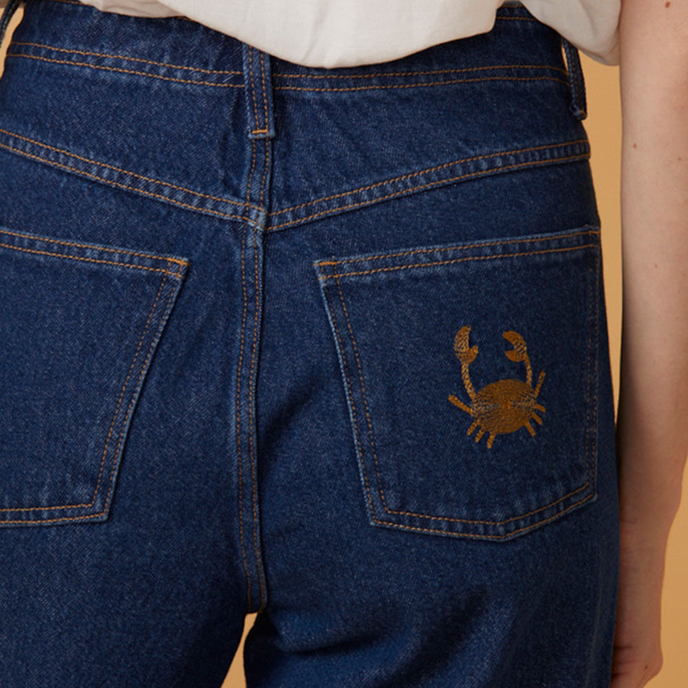 Eleanor Pants Crab Detail Back Pocket