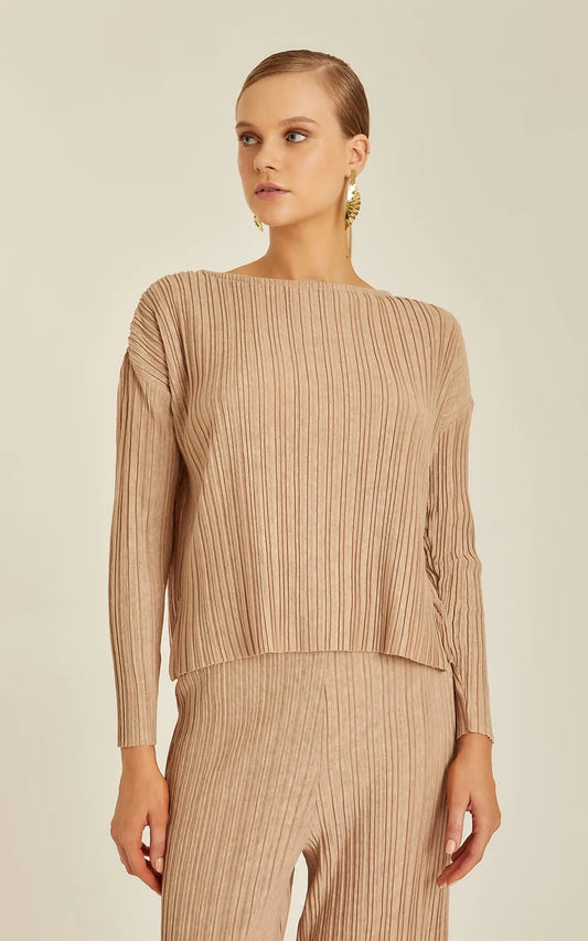 Pleated Rafia Blouse