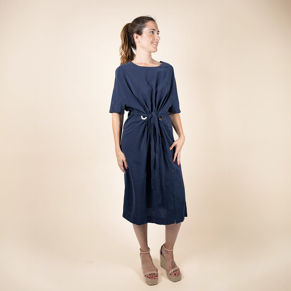 Midi Dress Raglan Blue