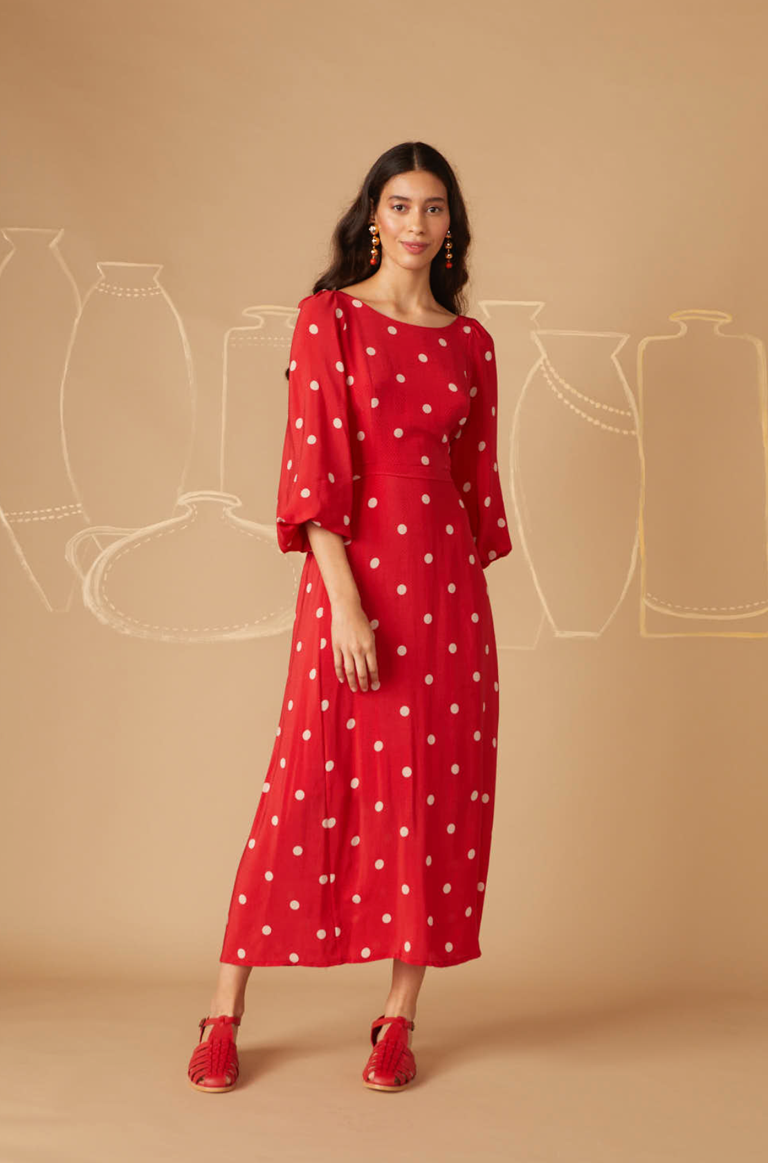 Dalila Polka Dot Dress
