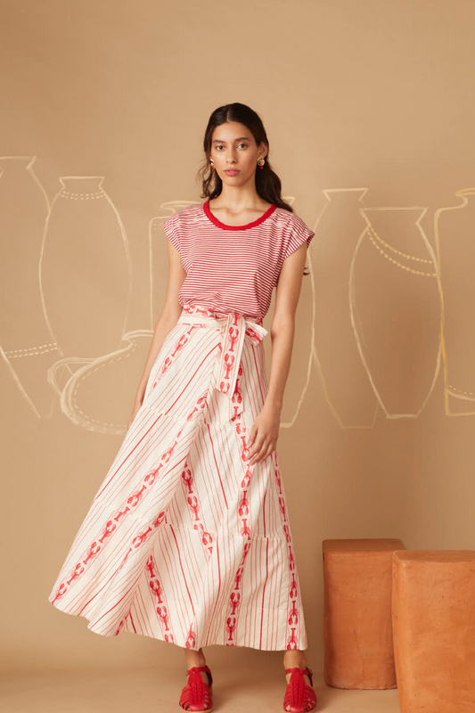 Felicia Lobster Midi Skirt