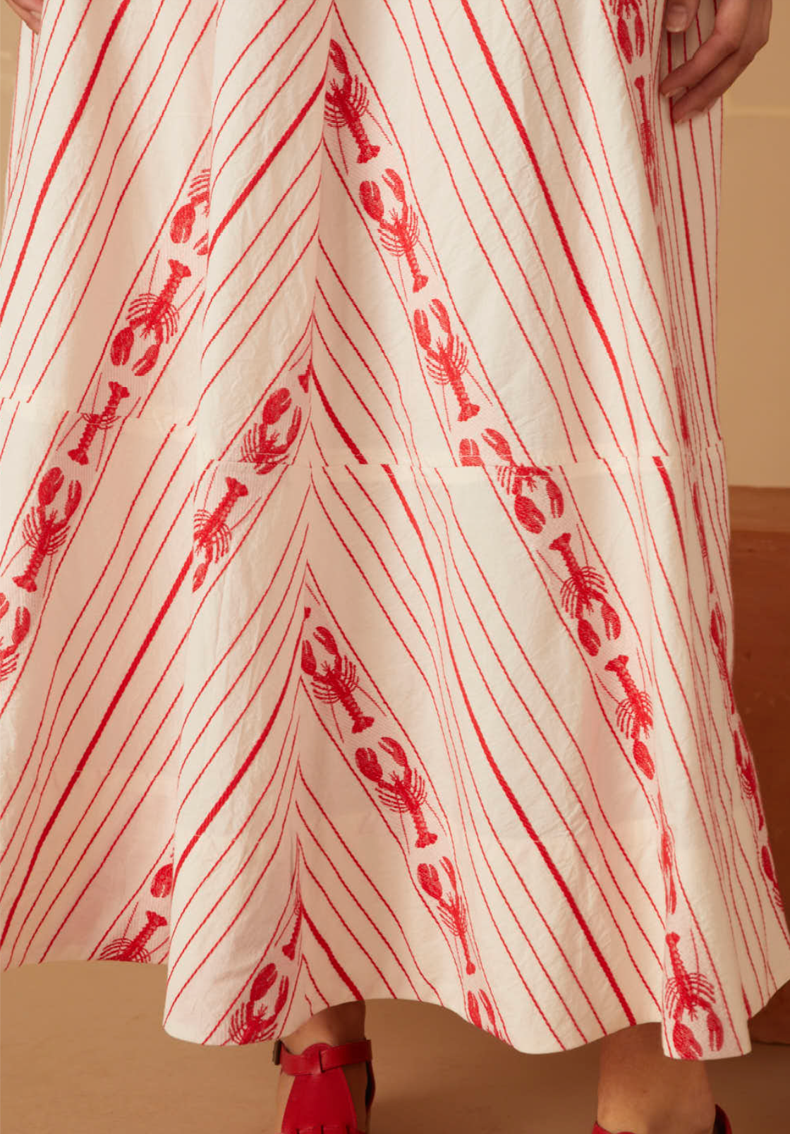 Felicia Lobster Midi Skirt