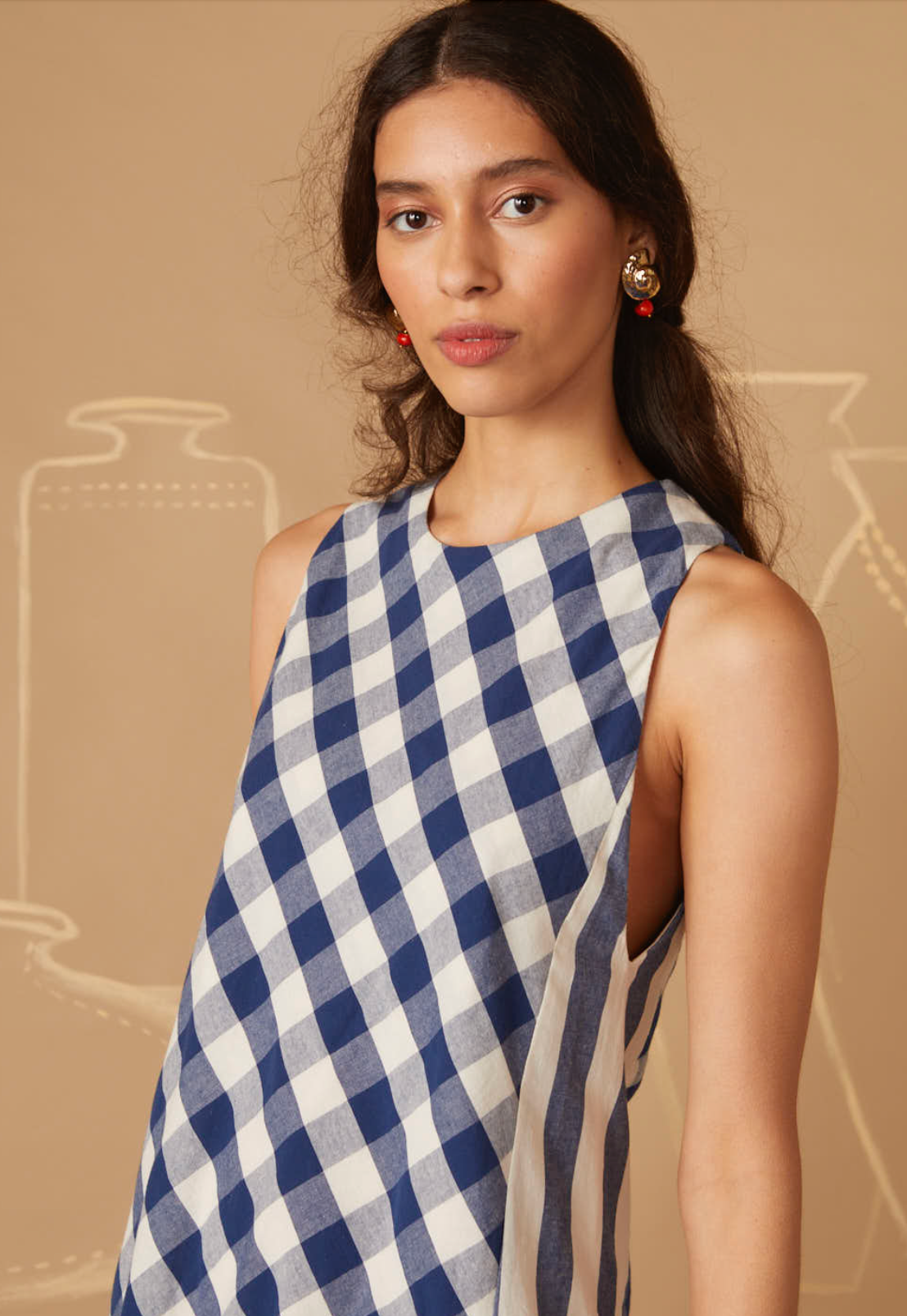 Gail Checkered Mini Dress