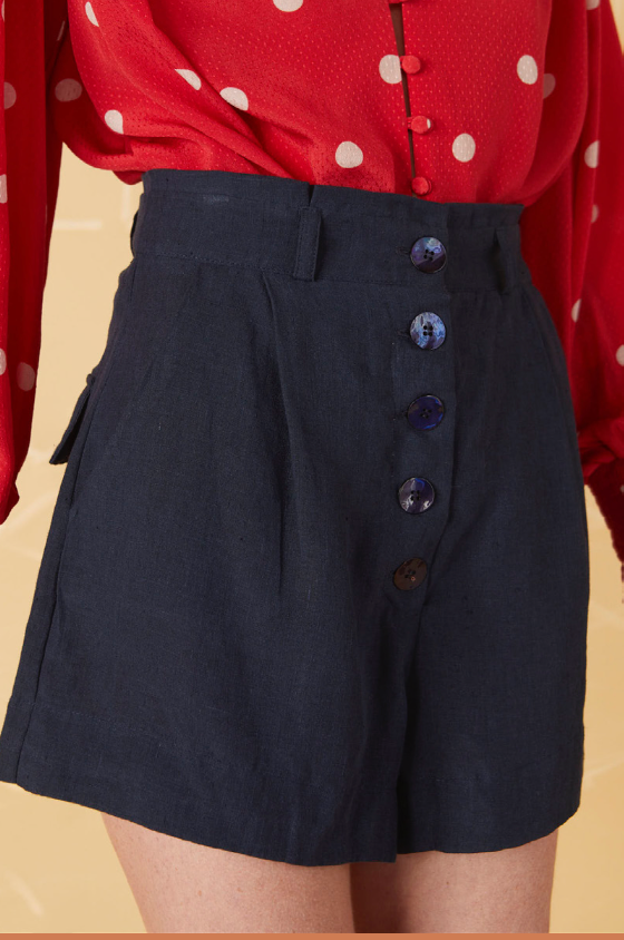 Acacia Linen Shorts Le Soleil D'été