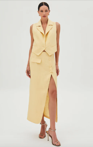 Fenda Midi Skirt
