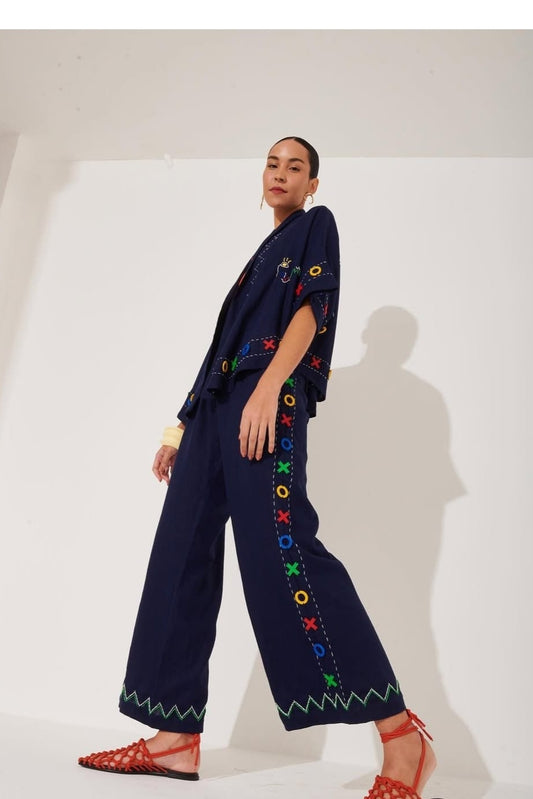 Tic Tac Toe Stitches Pants