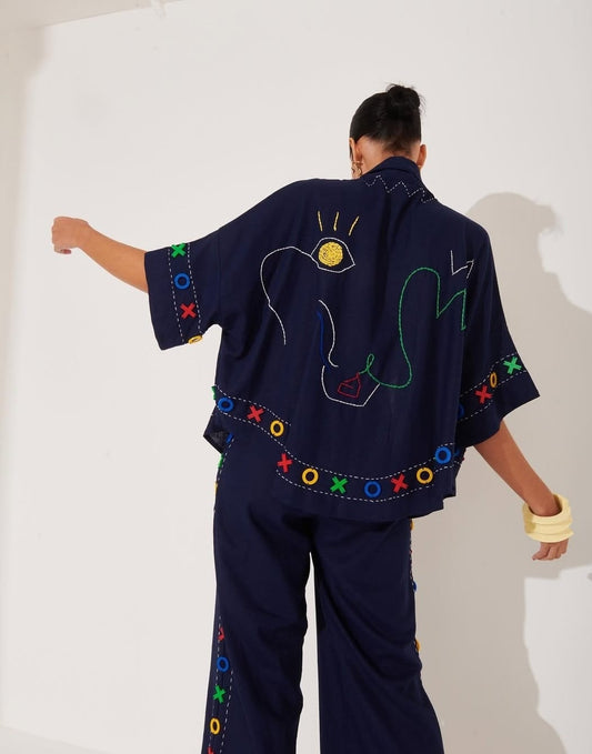 Tic Tac Toe Stitches Pants