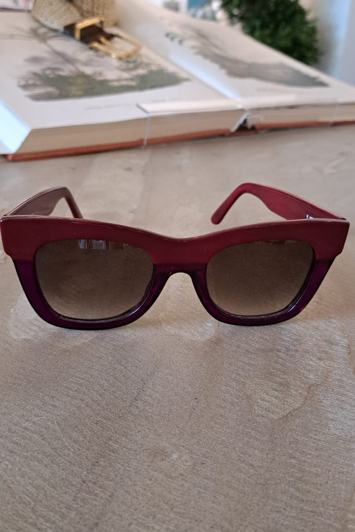 Red Jasper Cat-Eye Sunglasses