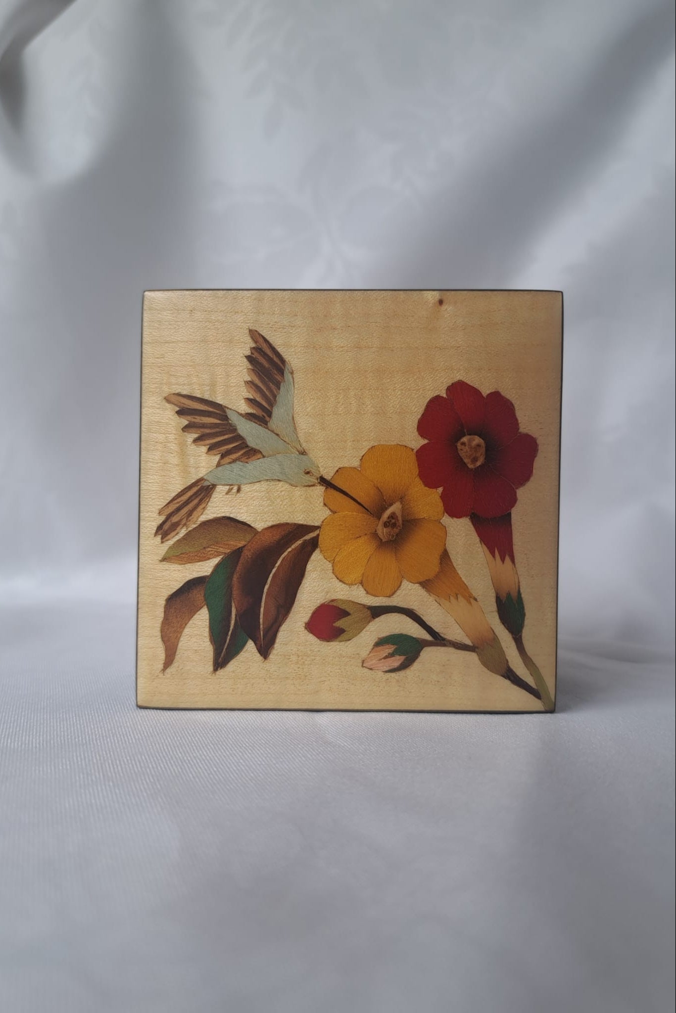 Marquetry Hummingbird Box