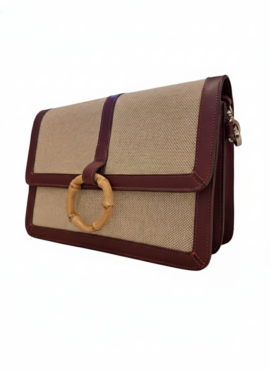 Mercedes Canvas & Leather Bag