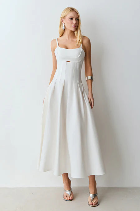 Pregas Midi Dress - Red