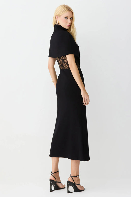 Renda Midi Dress - Black