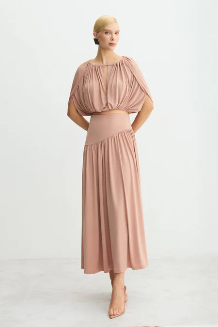 Assimetrico Midi Skirt - Mocha