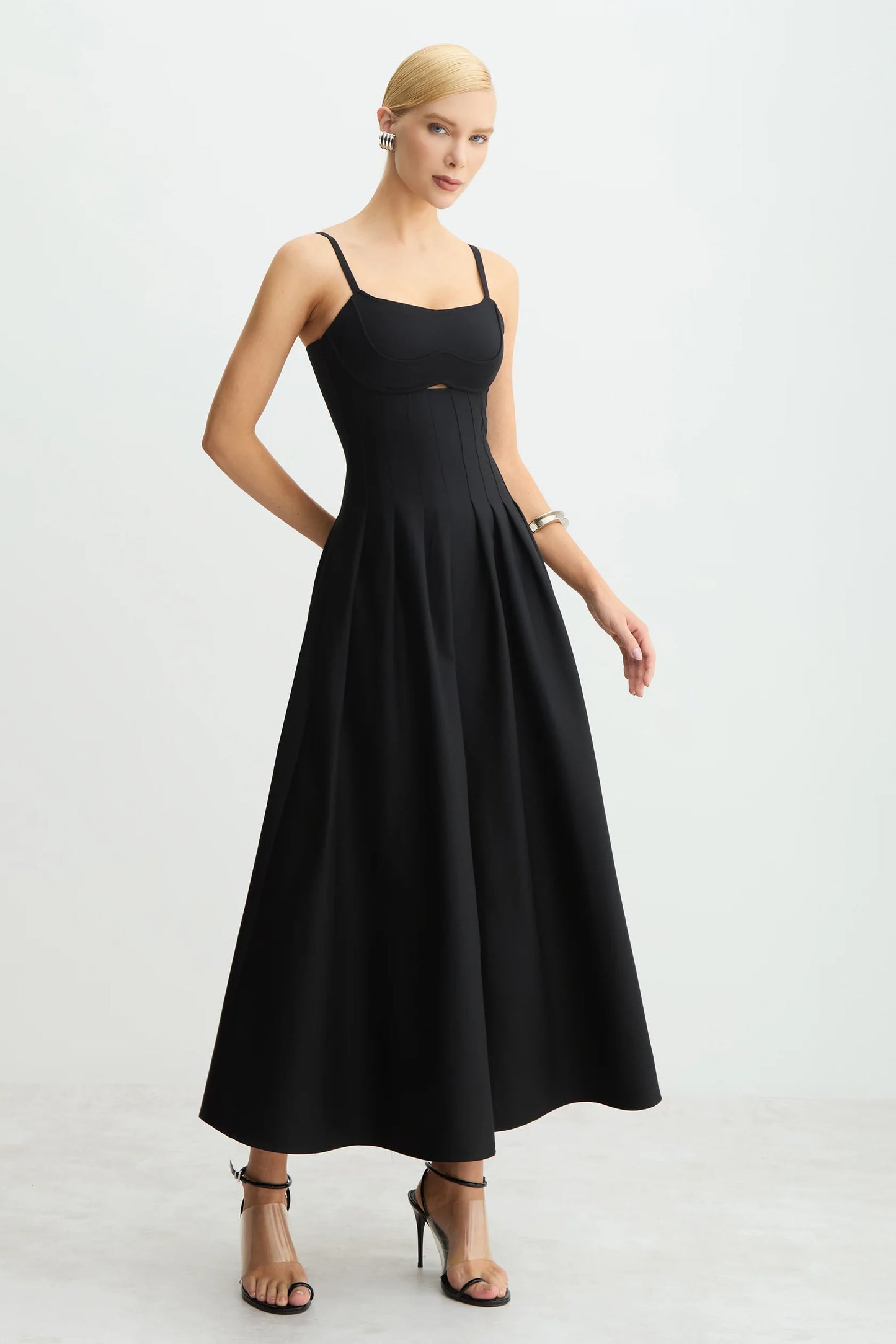 Pregas Midi Dress - Navy