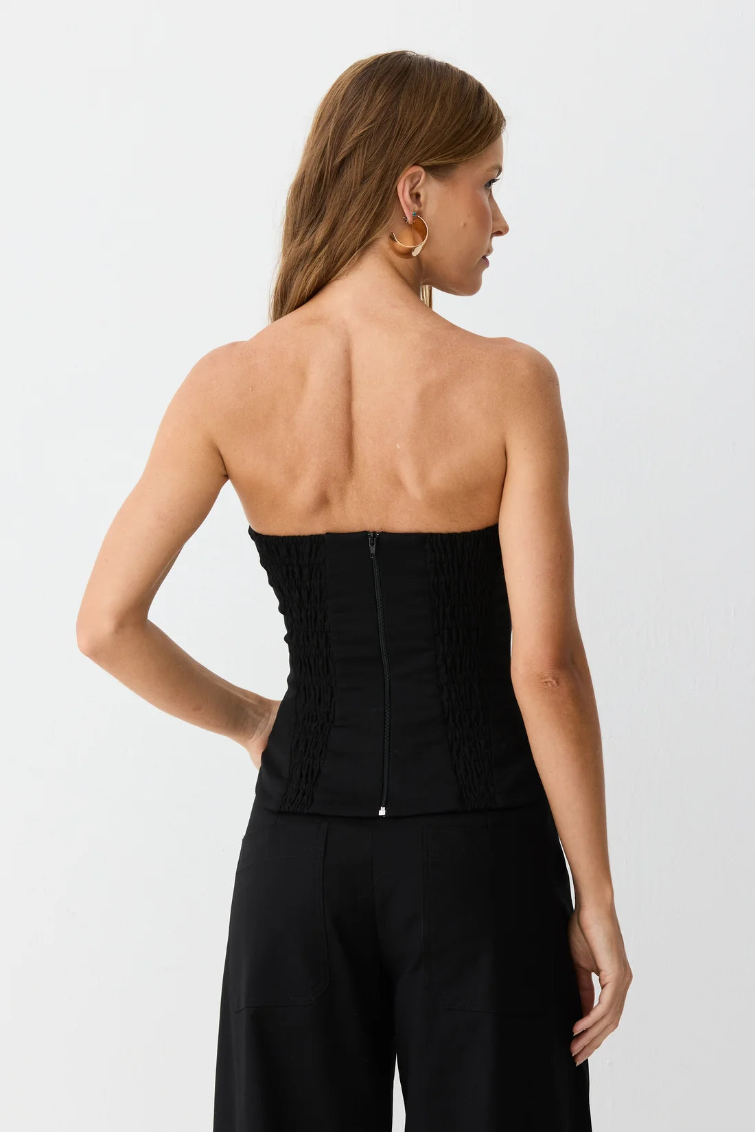Barra Cropped Top - Navy