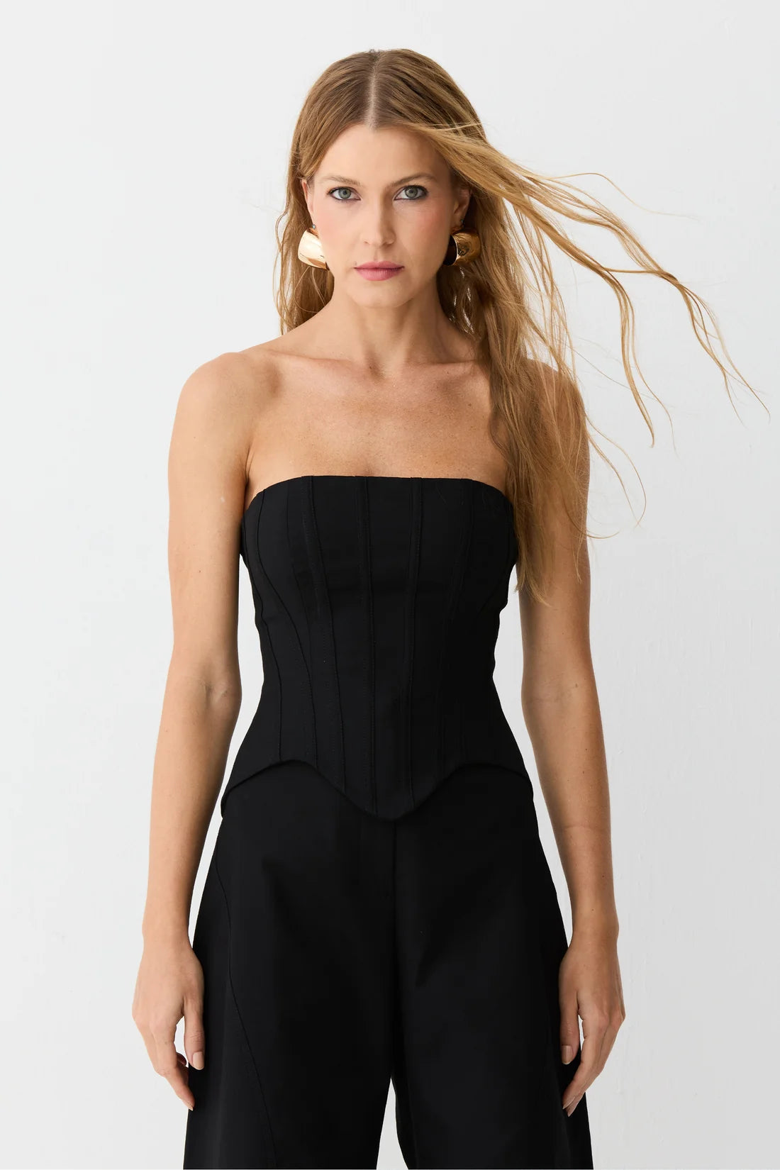 Barra Cropped Top - Navy