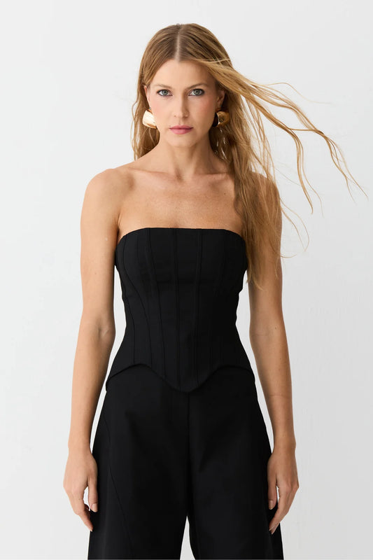 Barra Cropped Top - Navy