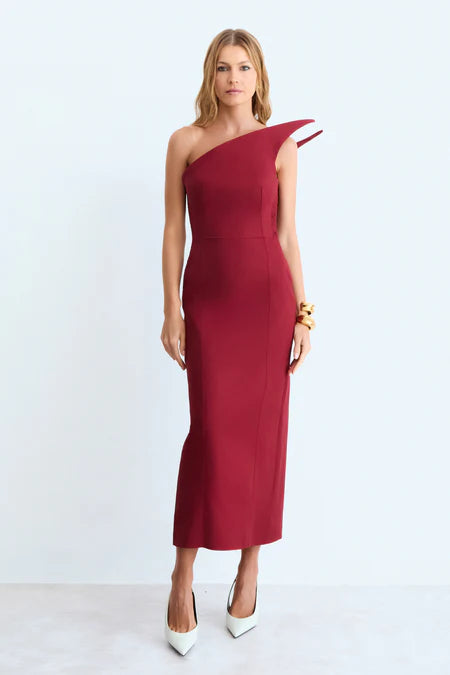 Recorte Midi Dress - Red