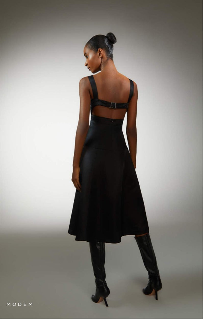 Godets Midi Dress Modem Studio