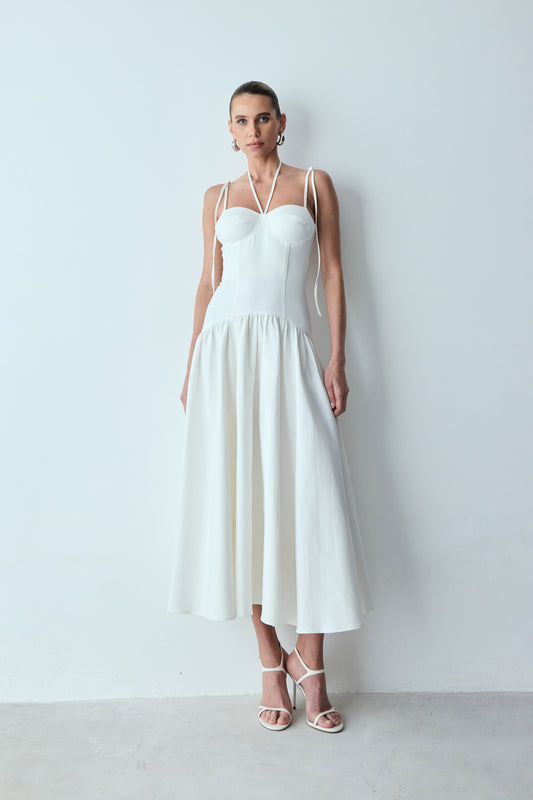 Acinturado Midi Dress